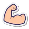 Strength and reliability of Nashville movers represented by muscle icon.